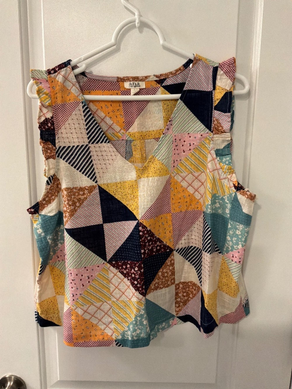 NWOT Ana patchwork blouse